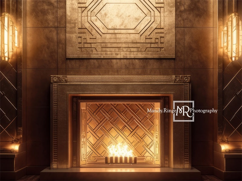 Kate Elegant Art Deco Fireplace Backdrop von Mandy Ringe Fotograf - Kate Backdrop.de