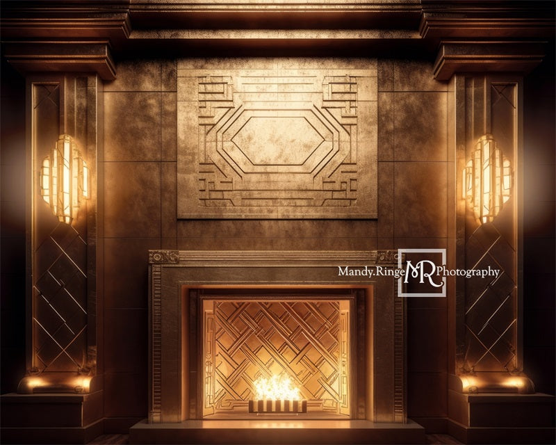 Kate Elegant Art Deco Fireplace Backdrop von Mandy Ringe Fotograf - Kate Backdrop.de