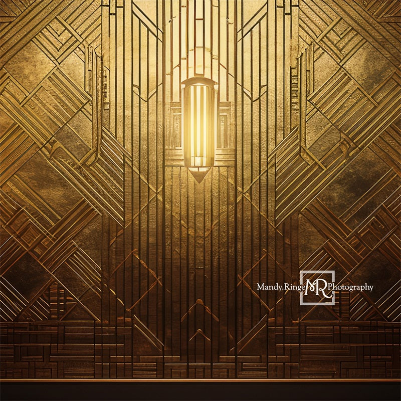Kate Goldene Art Deco Wand Hintergrund von Mandy Ringe Fotograf - Kate Backdrop.de