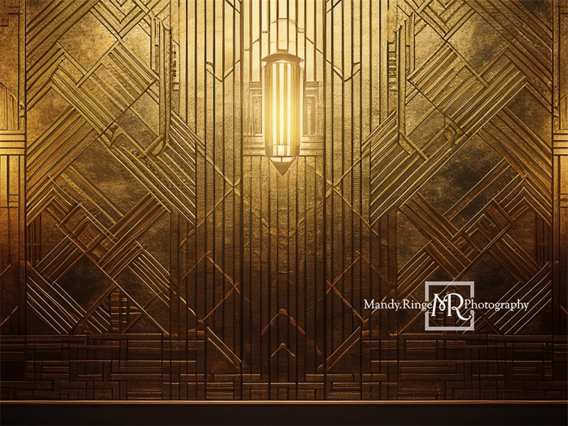 Kate Goldene Art Deco Wand Hintergrund von Mandy Ringe Fotograf - Kate Backdrop.de