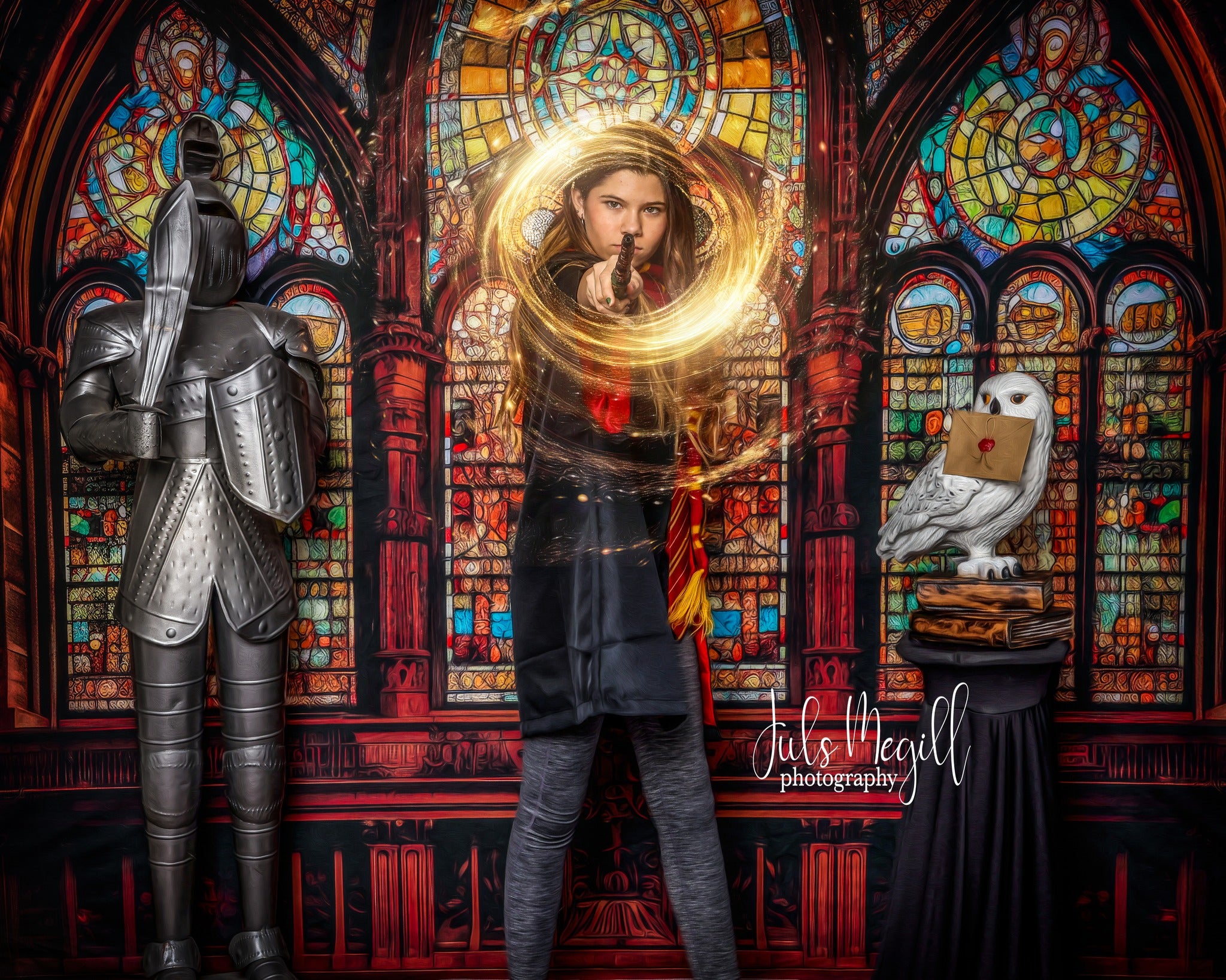 Kate Gotische gewölbte Glasmalerei Fenster Hintergrund von Mandy Ringe Fotograf - Kate Backdrop.de