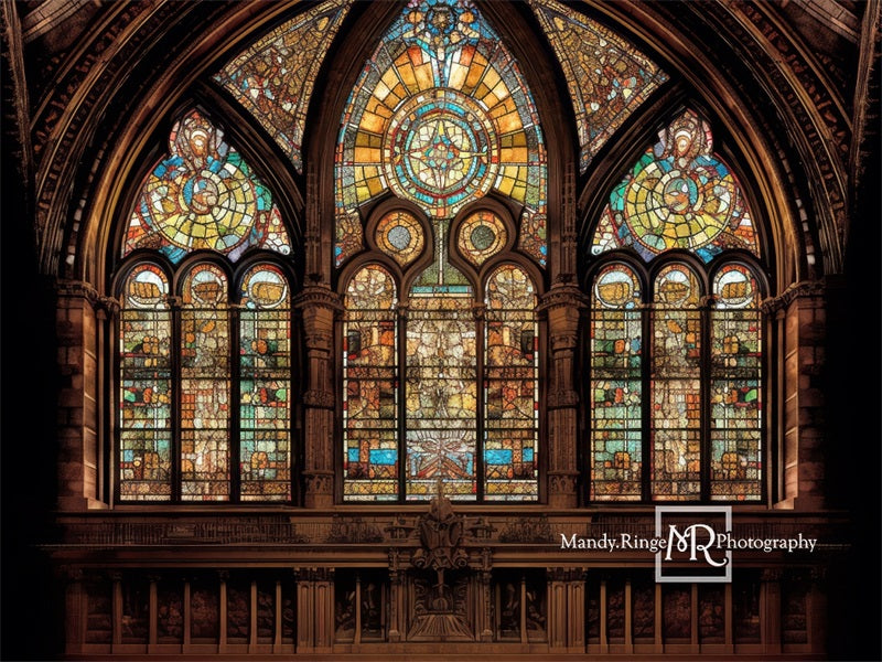 Kate Gotische gewölbte Glasmalerei Fenster Hintergrund von Mandy Ringe Fotograf - Kate Backdrop.de