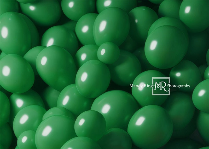 Kate Grüner Ballon Wand Hintergrund von Mandy Ringe Fotograf - Kate Backdrop.de