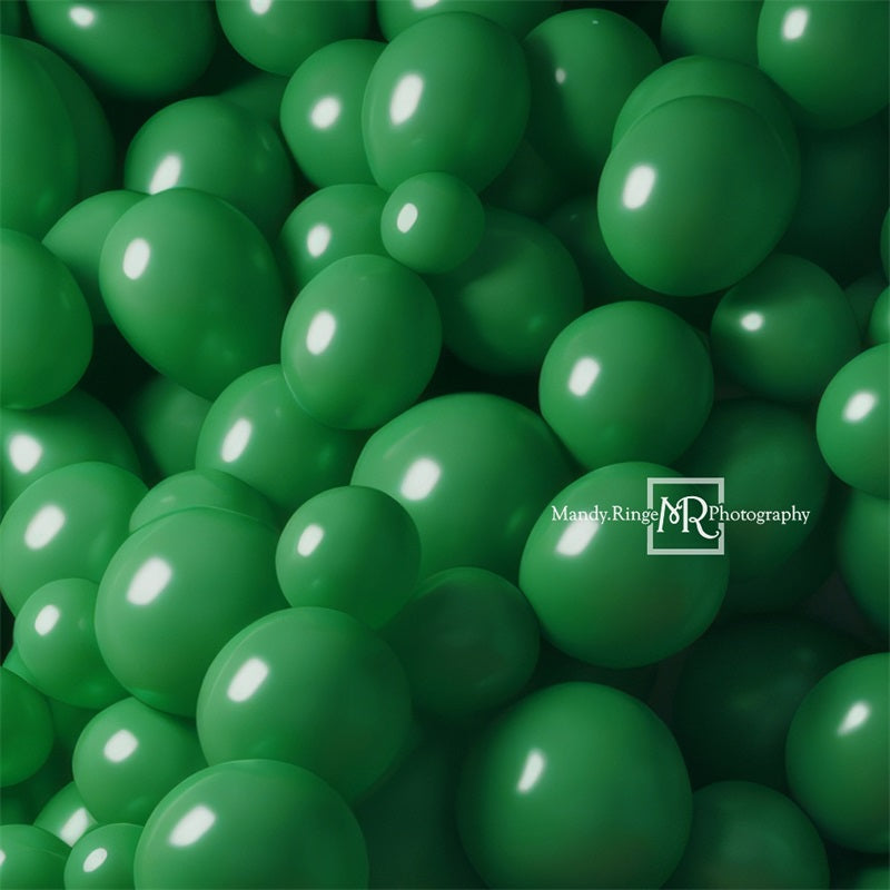 Kate Grüner Ballon Wand Hintergrund von Mandy Ringe Fotograf - Kate Backdrop.de