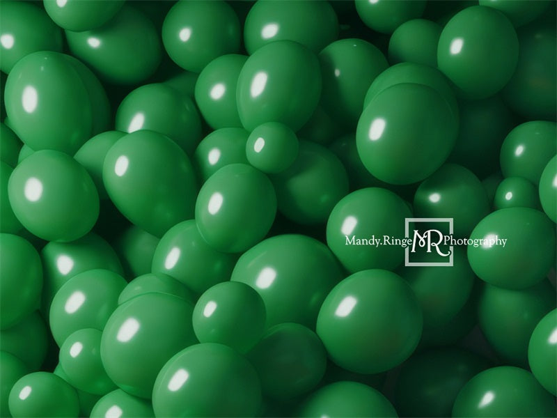 Kate Grüner Ballon Wand Hintergrund von Mandy Ringe Fotograf - Kate Backdrop.de