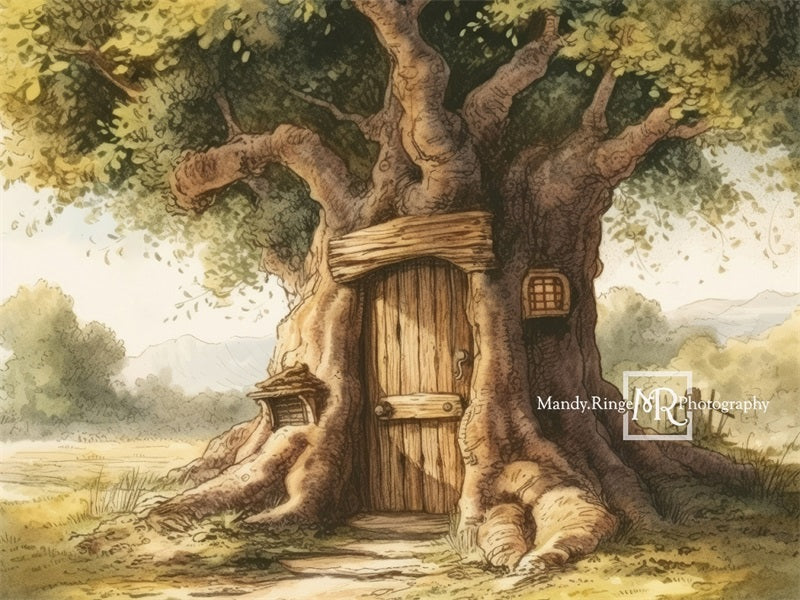Kate Hundert Morgen Wald Baum Kuchen Smash Fleece Hintergrund Entworfen von Mandy Ringe - Kate Backdrop.de