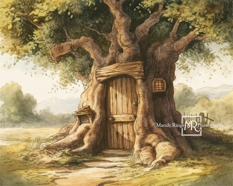 Kate Hundert Morgen Wald Baum Kuchen Smash Fleece Hintergrund Entworfen von Mandy Ringe - Kate Backdrop.de