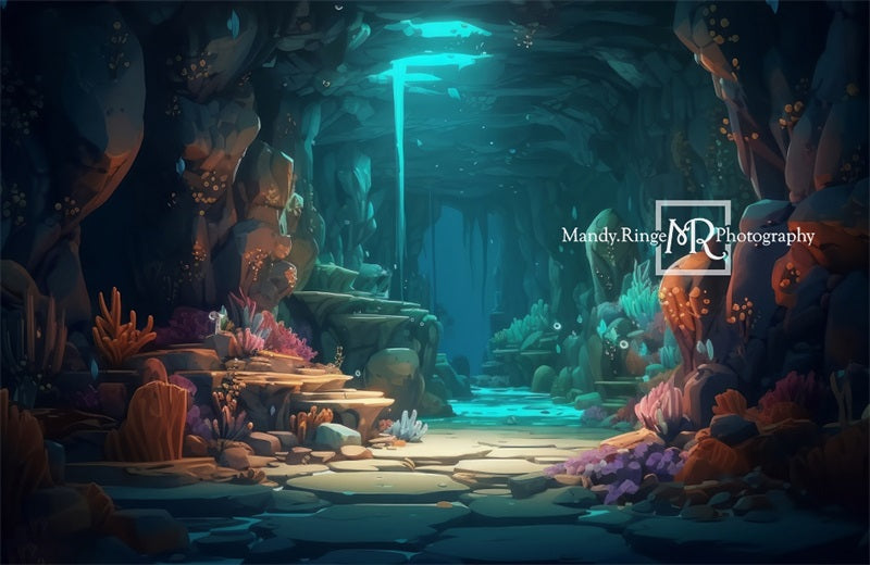 Kate Meerjungfrau Meer Höhle Sommer Hintergrund von Mandy Ringe Fotograf - Kate Backdrop.de