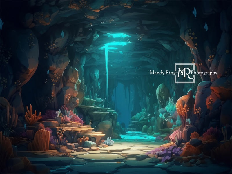 Kate Meerjungfrau Meer Höhle Sommer Hintergrund von Mandy Ringe Fotograf - Kate Backdrop.de