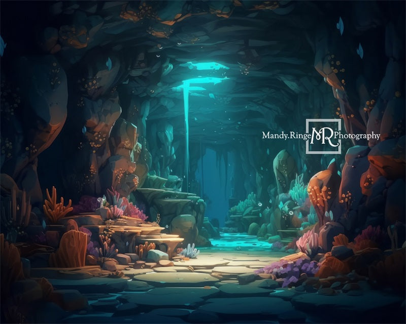 Kate Meerjungfrau Meer Höhle Sommer Hintergrund von Mandy Ringe Fotograf - Kate Backdrop.de