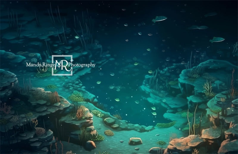 Kate Meerjungfrau Meer Höhle Boden Sommer Hintergrund von Mandy Ringe Fotograf - Kate Backdrop.de
