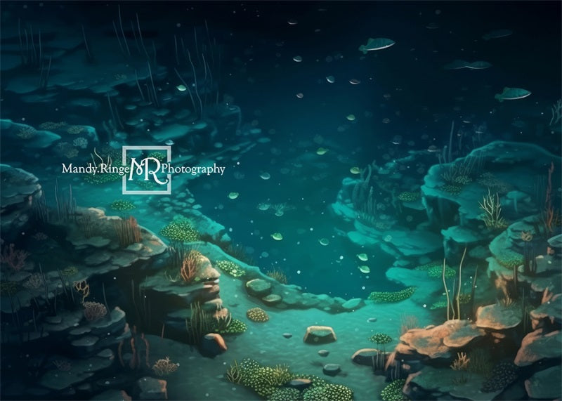 Kate Meerjungfrau Meer Höhle Boden Sommer Hintergrund von Mandy Ringe Fotograf - Kate Backdrop.de