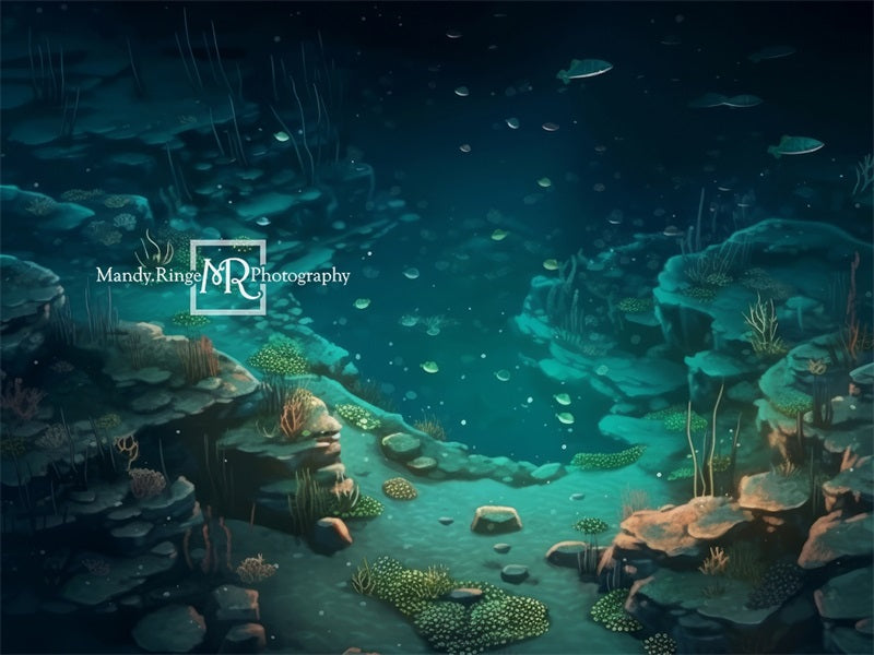 Kate Meerjungfrau Meer Höhle Boden Sommer Hintergrund von Mandy Ringe Fotograf - Kate Backdrop.de