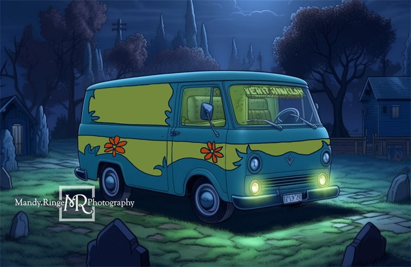 Kate Mystery in the Graveyard Auto Hintergrund von Mandy Ringe Fotograf - Kate Backdrop.de