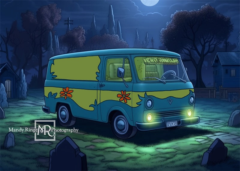 Kate Mystery in the Graveyard Auto Hintergrund von Mandy Ringe Fotograf - Kate Backdrop.de