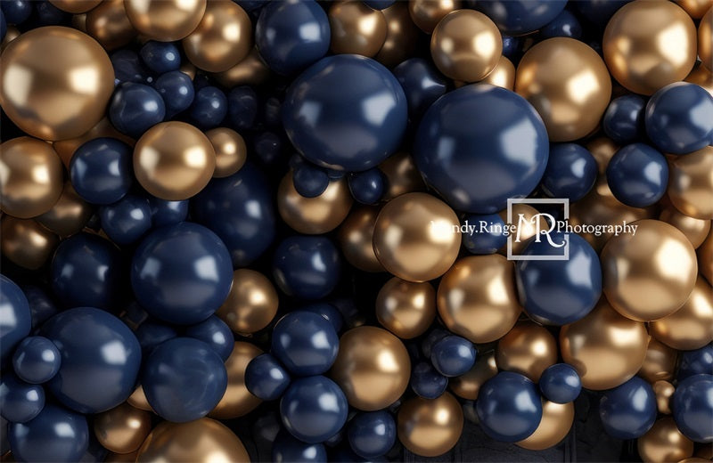 Kate Marine und Gold Ballon Wandhintergrund von Mandy Ringe Fotograf - Kate Backdrop.de