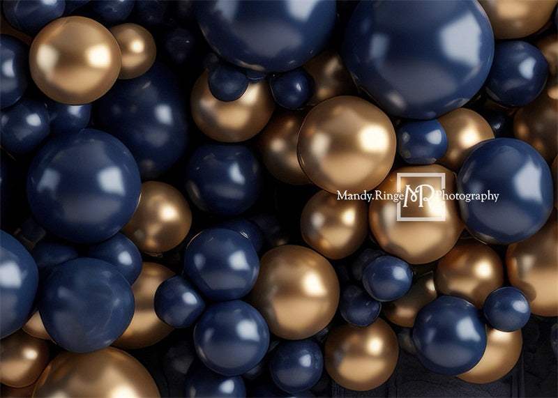 Kate Marine und Gold Ballon Wandhintergrund von Mandy Ringe Fotograf - Kate Backdrop.de