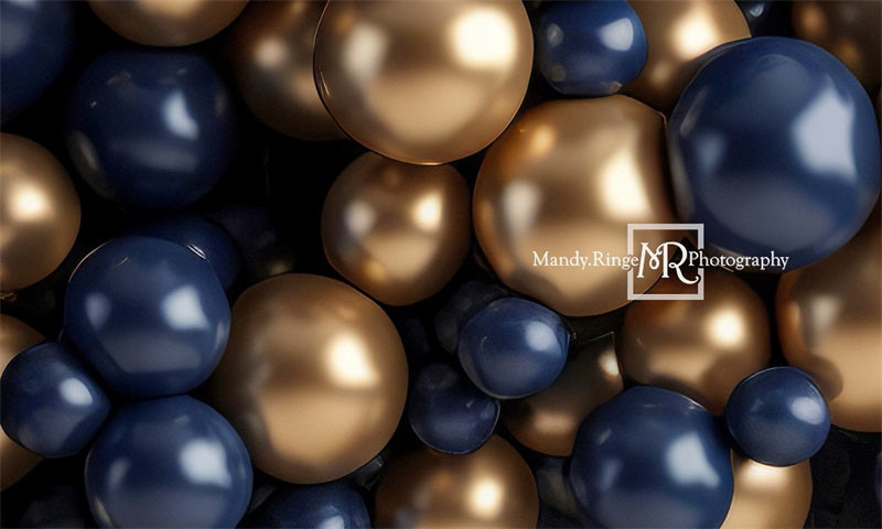 Kate Marine und Gold Ballon Wandhintergrund von Mandy Ringe Fotograf - Kate Backdrop.de