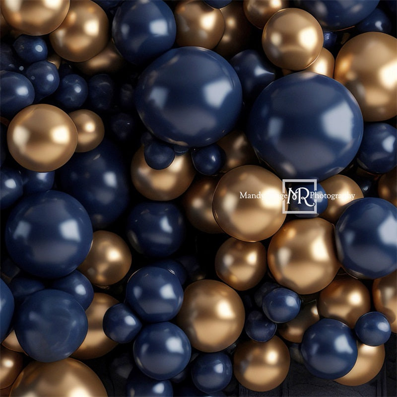 Kate Marine und Gold Ballon Wandhintergrund von Mandy Ringe Fotograf - Kate Backdrop.de