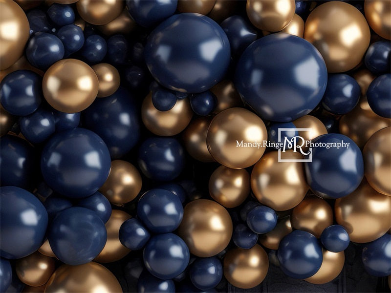 Kate Marine und Gold Ballon Wandhintergrund von Mandy Ringe Fotograf - Kate Backdrop.de