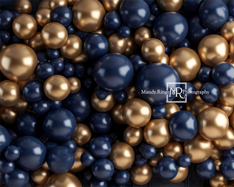 Kate Marine und Gold Ballon Wandhintergrund von Mandy Ringe Fotograf - Kate Backdrop.de