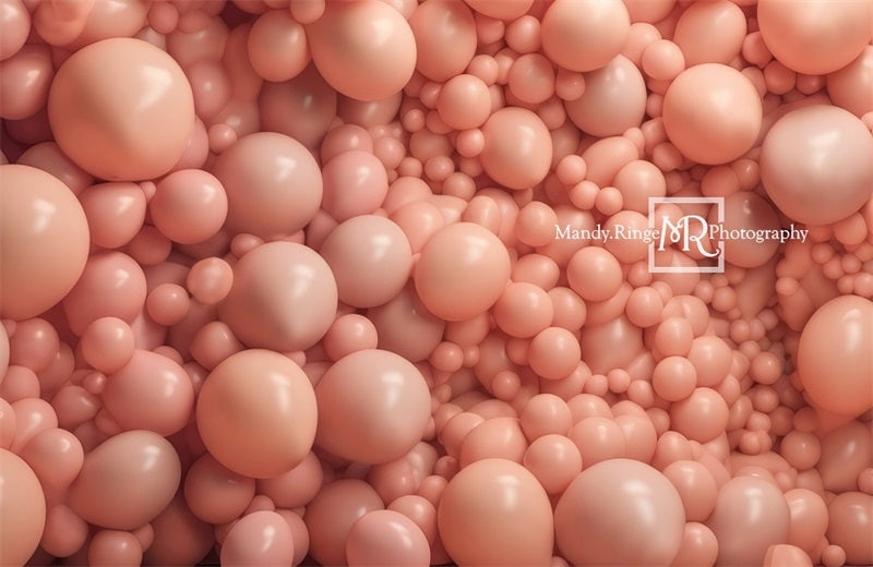 Kate Pfirsich Ballon Wand Hintergrund von Mandy Ringe Fotograf - Kate Backdrop.de