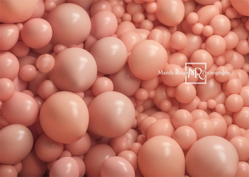 Kate Pfirsich Ballon Wand Hintergrund von Mandy Ringe Fotograf - Kate Backdrop.de
