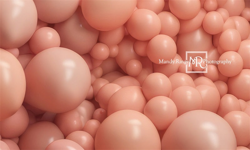 Kate Pfirsich Ballon Wand Hintergrund von Mandy Ringe Fotograf - Kate Backdrop.de