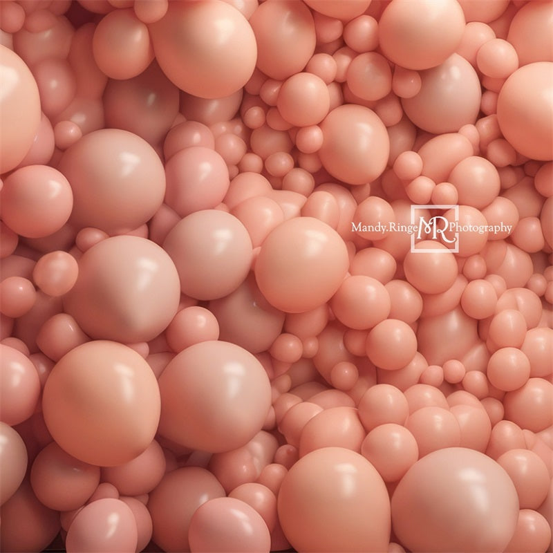 Kate Pfirsich Ballon Wand Hintergrund von Mandy Ringe Fotograf - Kate Backdrop.de