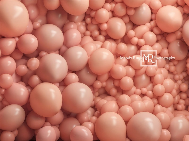 Kate Pfirsich Ballon Wand Hintergrund von Mandy Ringe Fotograf - Kate Backdrop.de