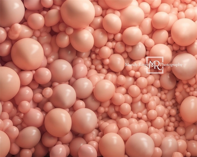 Kate Pfirsich Ballon Wand Hintergrund von Mandy Ringe Fotograf - Kate Backdrop.de