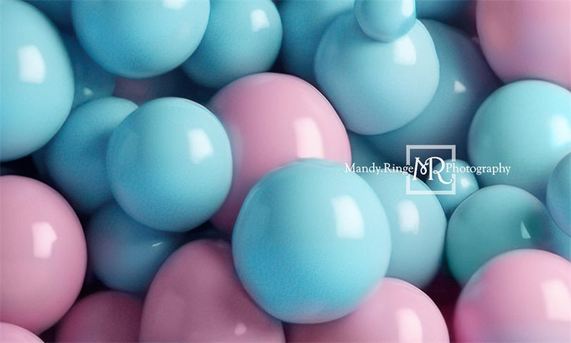 Kate Rosa und Blau Ballon Wand Hintergrund von Mandy Ringe Fotograf - Kate Backdrop.de