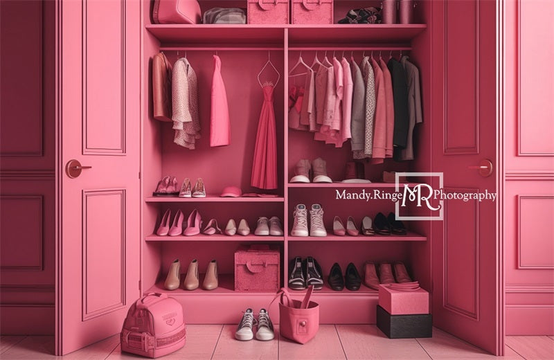 Kate Rosa Puppe Zubehör Schrank Barbie Hintergrund von Mandy Ringe Fotograf - Kate Backdrop.de