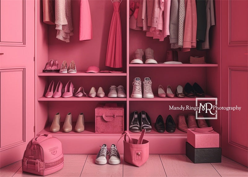 Kate Rosa Puppe Zubehör Schrank Barbie Hintergrund von Mandy Ringe Fotograf - Kate Backdrop.de