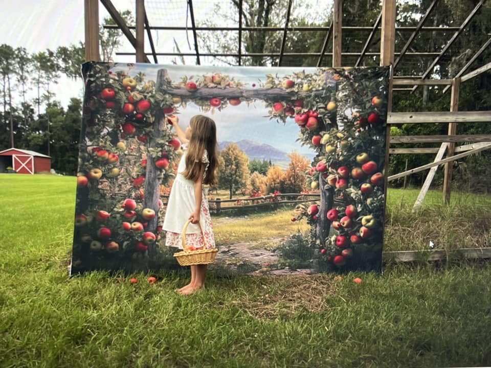 Kate Apple Arch Manor Hintergrund von Angela Marie Photography - Kate Backdrop.de