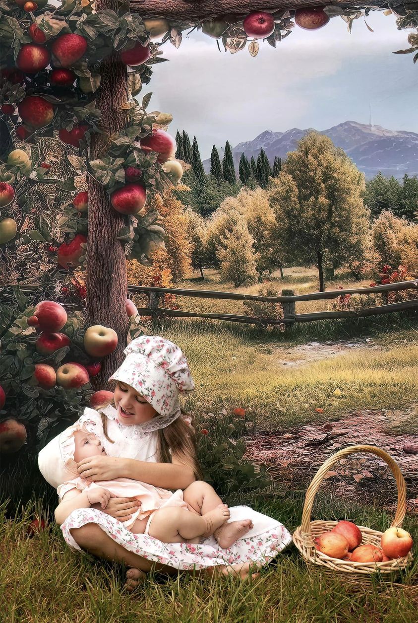 Kate Apple Arch Manor Hintergrund von Angela Marie Photography - Kate Backdrop.de