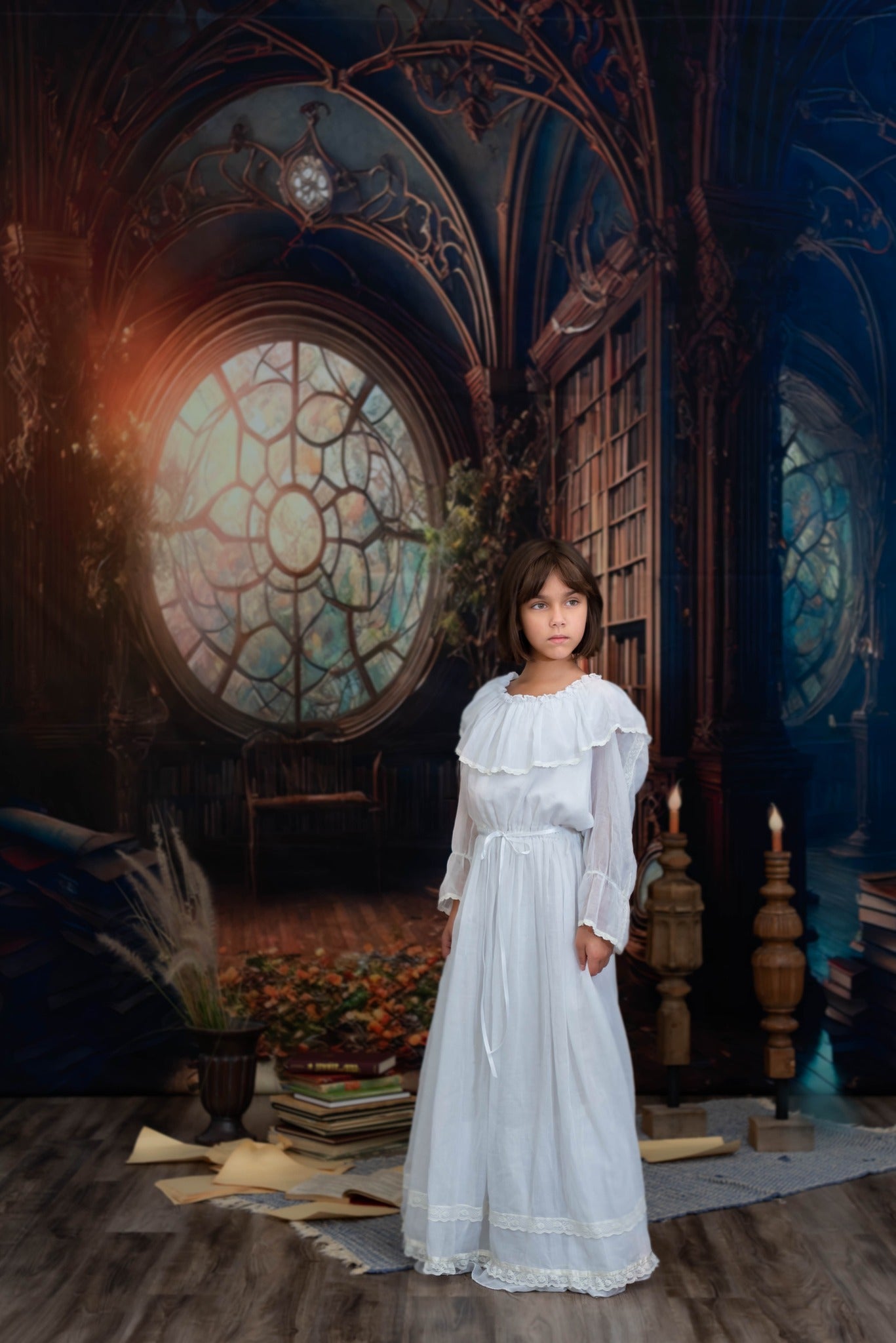 Kate Enchanted Pages Erstaunliche Zimmer Hintergrund von Angela Miller - Kate Backdrop.de