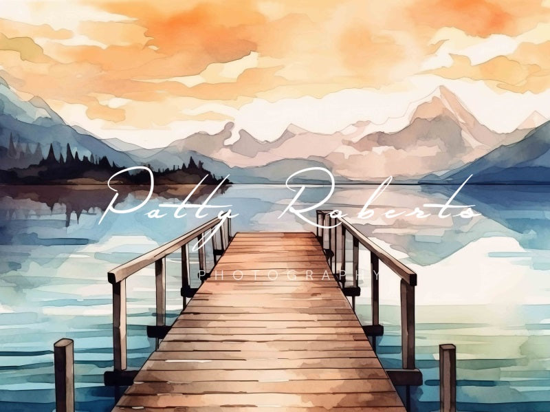 Kate Sommer malte einen Pier auf See-Hintergrund von Patty Roberts - Kate Backdrop.de