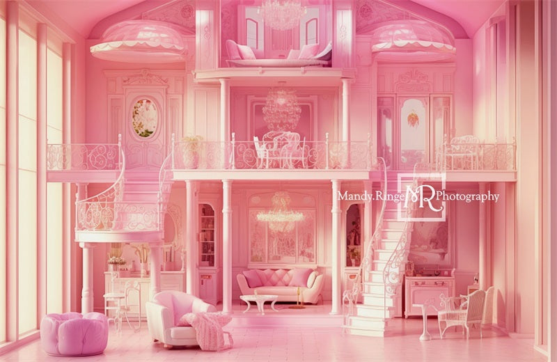 Kate Rosa Fantasie Puppe Mansion Hintergrund von Mandy Ringe Fotograf - Kate Backdrop.de