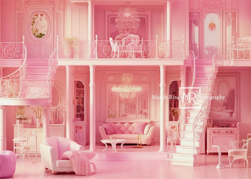 Kate Rosa Fantasie Puppe Mansion Hintergrund von Mandy Ringe Fotograf - Kate Backdrop.de