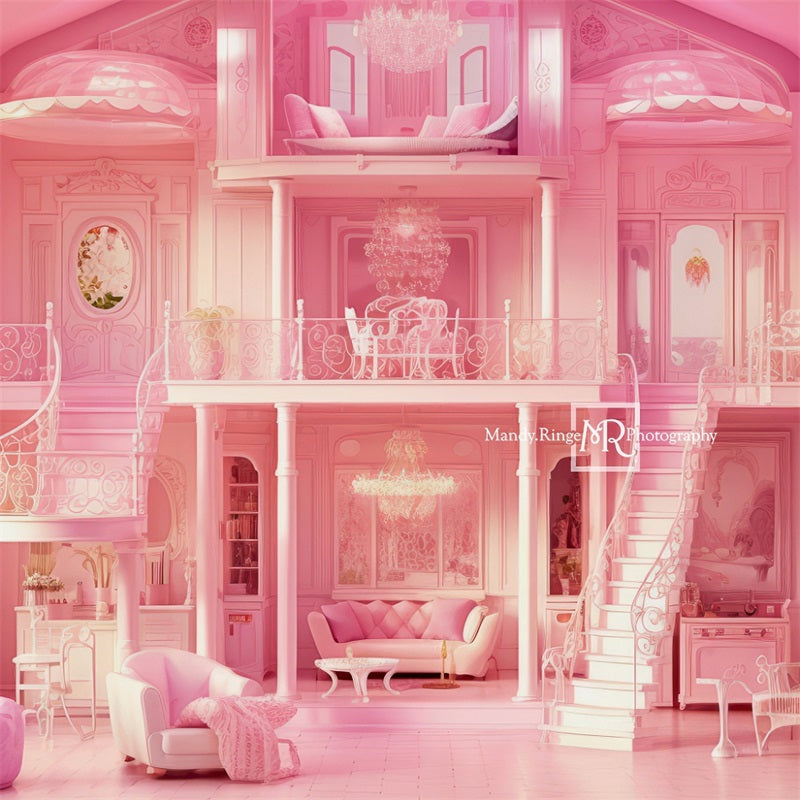 Kate Rosa Fantasie Puppe Mansion Hintergrund von Mandy Ringe Fotograf - Kate Backdrop.de