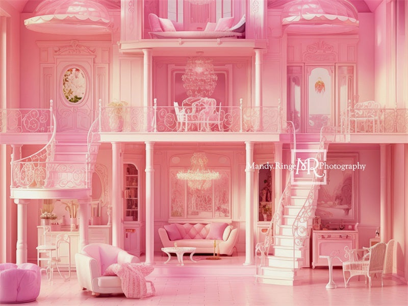 Kate Rosa Fantasie Puppe Mansion Hintergrund von Mandy Ringe Fotograf - Kate Backdrop.de