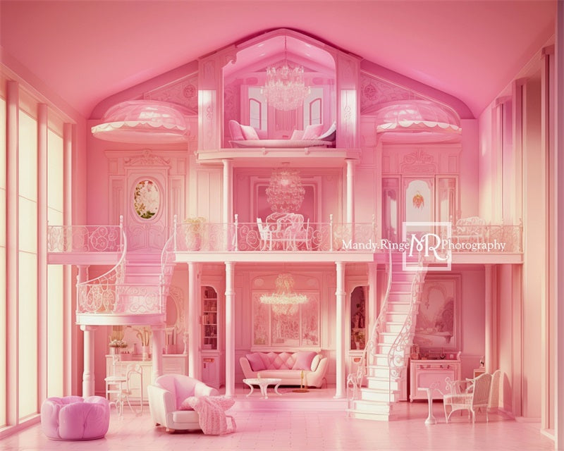 Kate Rosa Fantasie Puppe Mansion Hintergrund von Mandy Ringe Fotograf - Kate Backdrop.de