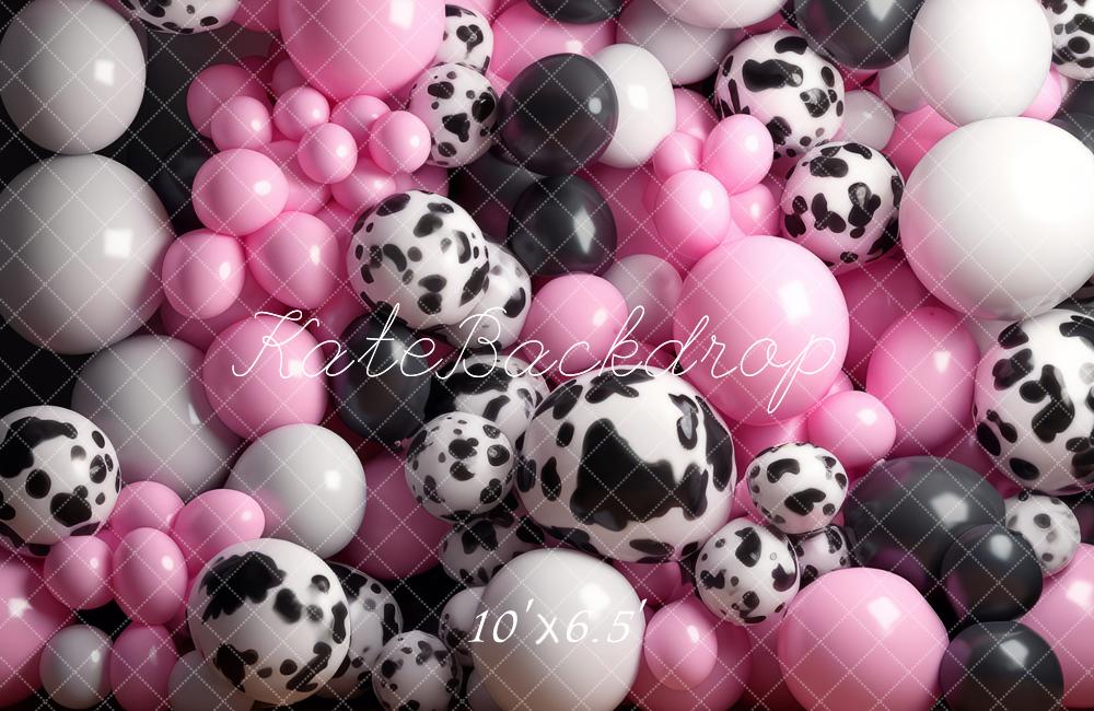 Kate Rosa Schwarzer Kuhdruck Ballon Wandhintergrund von Mandy Ringe Fotograf - Kate Backdrop.de