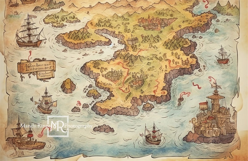 Kate Piratenschatzkarte Hintergrund von Mandy Ringe Fotograf - Kate Backdrop.de
