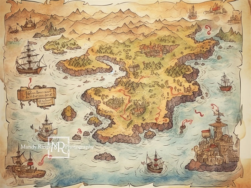 Kate Piratenschatzkarte Hintergrund von Mandy Ringe Fotograf - Kate Backdrop.de