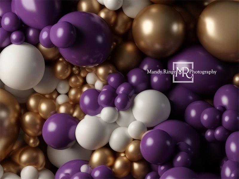 Kate Lila Gold Weißer Ballon Wandhintergrund von Mandy Ringe Fotograf - Kate Backdrop.de