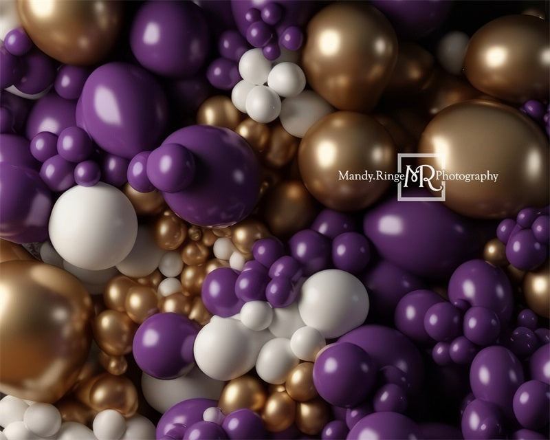 Kate Lila Gold Weißer Ballon Wandhintergrund von Mandy Ringe Fotograf - Kate Backdrop.de