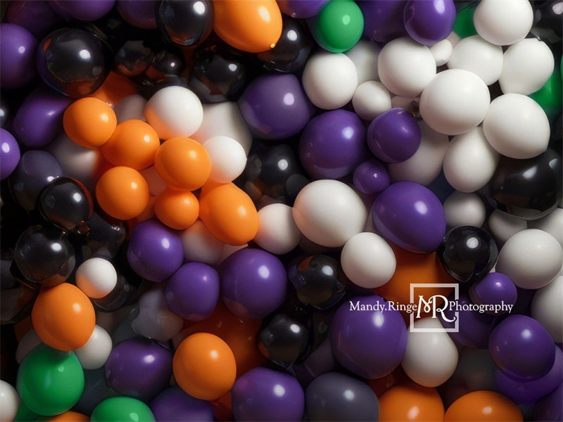 Kate Lila Orange Schwarz Grün Luftballon Wandhintergrund von Mandy Ringe Fotograf - Kate Backdrop.de