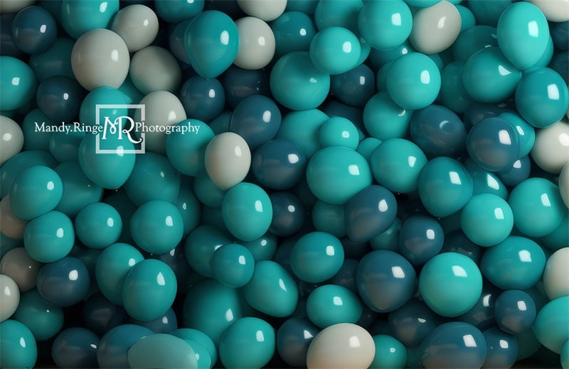 Kate Schattierungen von Teal Ballon Wandhintergrund von Mandy Ringe Fotograf - Kate Backdrop.de